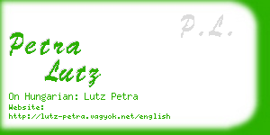 petra lutz business card